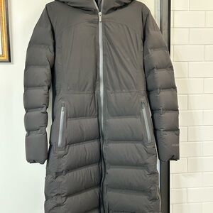 Lululemon Black Hooded Down Puffer Coat